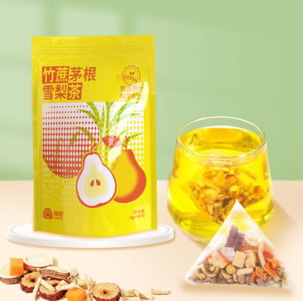 旭旦生物竹蔗茅根雪梨茶